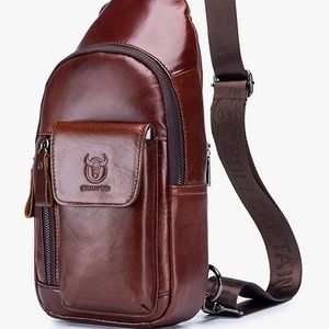 BullCaptain Genuine leather sling bag. New with tag